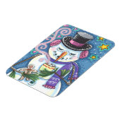 SNEEUWMAN, GINGERBREAD MAN & MOK VAN WARME CHOCOLA MAGNEET (Linkerzijde)