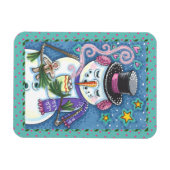 SNEEUWMAN, GINGERBREAD MAN & MOK VAN WARME CHOCOLA MAGNEET (Horizontaal)