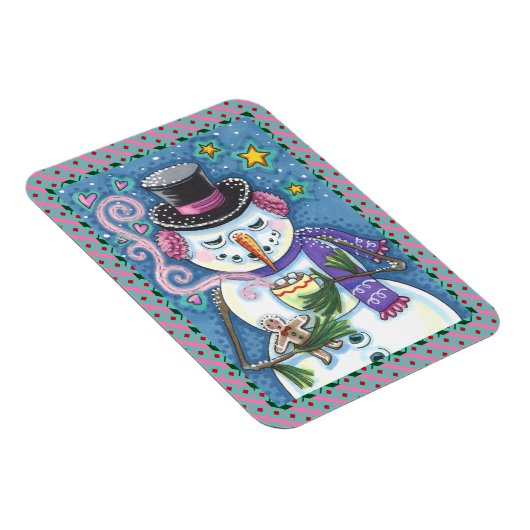 SNEEUWMAN, GINGERBREAD MAN & MOK VAN WARME CHOCOLA MAGNEET (Rechterzijde)