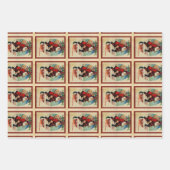  Sneeuwman Glossy Gift Wrap Set Inpakpapier Vel (Voorkant 2)