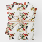Sneeuwman Glossy Gift Wrap Set Inpakpapier Vel (In situ)
