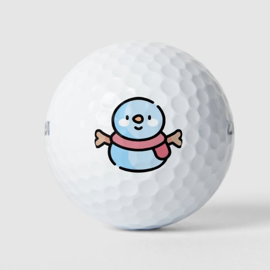 sneeuwman golfballen (Voorkant)