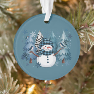 Sneeuwman Grappige Kerstmis Xmas Vakantie Bomen Ornament
