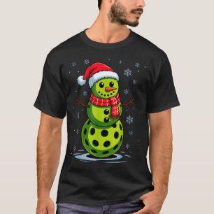 Sneeuwman - grappige pickleball kerst pickle bal  t-shirt