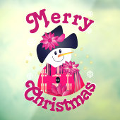 Sneeuwman Groet Decoratieve Venster Cling Raamsticker (Vel 3)