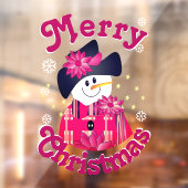 Sneeuwman Groet Decoratieve Venster Cling Raamsticker (Vel 2)