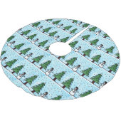 Sneeuwman Groeten Kerstboom Rok (Gekanteld)