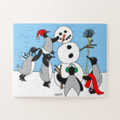 Sneeuwman GROOT stuk legpuzzel (Horizontaal)