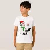 Sneeuwman Hacker Ho Ho Code Kerstmis T-shirt (Voorkant volledig)