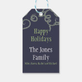 Sneeuwman Happy Holiday Gift Labels Cadeaulabel (Achterkant)