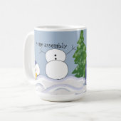 Sneeuwman heeft wat hulp nodig Grappig Koffiemok (Voorkant links)