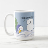 Sneeuwman heeft wat hulp nodig Grappig Koffiemok (Links)