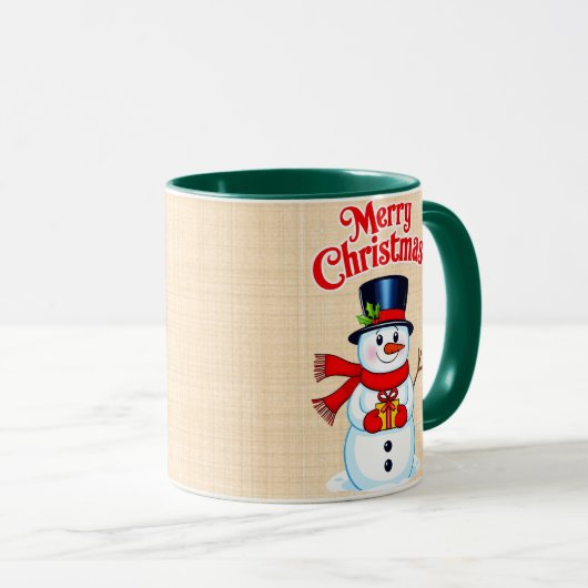 Sneeuwman (heilige hoed) mok (Voorkant rechts)