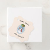 Sneeuwman Holly Joyous Seizoensvakantie Bedankjes Labels (In situ)