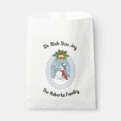 Sneeuwman Holly We Wish You Joy Holiday Bedankzakje (Voorkant)