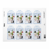 Sneeuwman, Hond & Kat Kerstmis Labels (Full Sheet)