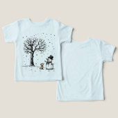 Sneeuwman & Hond: Wintervriendschap (Ontwerp Voorkant & Achterkant)