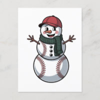 Sneeuwman honkbal kerst santa honkbal sport