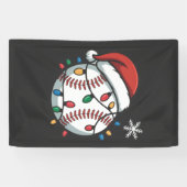 Sneeuwman Honkbal Kerstman Honkbal Sport Spandoek (Horizontaal)