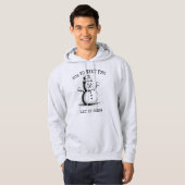  Sneeuwman Hoodie - Retro Halftone Zwart (Voorkant volledig)