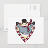 Sneeuwman houdt van T-shirts en cadeaus Briefkaart (Voorkant / Achterkant)