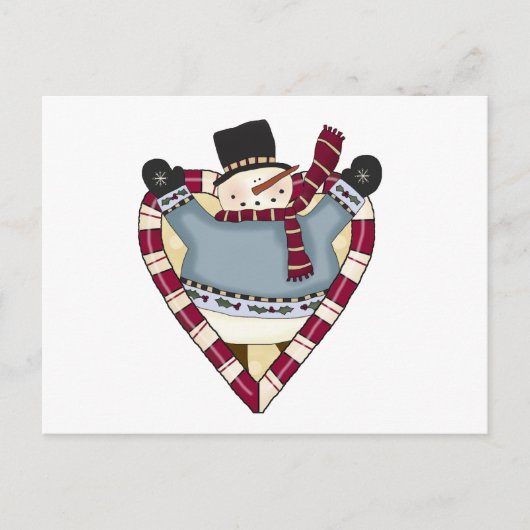 Sneeuwman houdt van T-shirts en cadeaus Briefkaart (Voorkant)