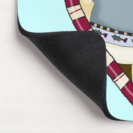 Sneeuwman houdt van T-shirts en cadeaus Muismat (Hoek)