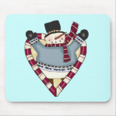 Sneeuwman houdt van T-shirts en cadeaus Muismat (Voorkant)