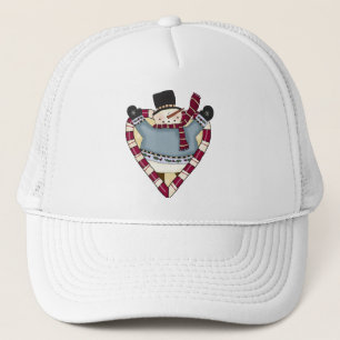 Sneeuwman houdt van T-shirts en cadeaus Trucker Pet