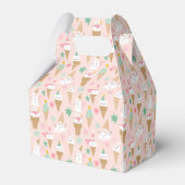 Sneeuwman Ice Cream Cones kerstpatroon Bedankdoosjes (Achterkant)