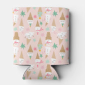 Sneeuwman Ice Cream Cones kerstpatroon Blikjeskoeler (Achterkant)
