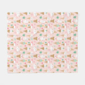 Sneeuwman Ice Cream Cones kerstpatroon Fleece Deken (Voorkant (Horizontaal))