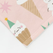 Sneeuwman Ice Cream Cones kerstpatroon Fleece Deken (Hoek)