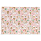 Sneeuwman Ice Cream Cones kerstpatroon Groot Cadeauzakje (Achterkant)