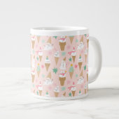 Sneeuwman Ice Cream Cones kerstpatroon Grote Koffiekop (Voorkant rechts)