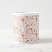Sneeuwman Ice Cream Cones kerstpatroon Grote Koffiekop (Voorkant)