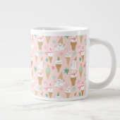 Sneeuwman Ice Cream Cones kerstpatroon Grote Koffiekop (Rechts)