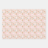 Sneeuwman Ice Cream Cones kerstpatroon Inpakpapier Vel (Voorkant)