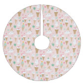 Sneeuwman Ice Cream Cones kerstpatroon Kerstboom Rok (Voorkant)