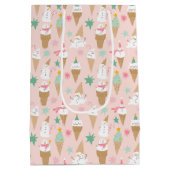 Sneeuwman Ice Cream Cones kerstpatroon Medium Cadeauzakje (Achterkant)