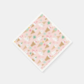 Sneeuwman Ice Cream Cones kerstpatroon Servet (Hoek)