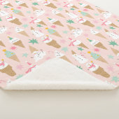 Sneeuwman Ice Cream Cones kerstpatroon Sherpa Deken (3/4)