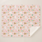 Sneeuwman Ice Cream Cones kerstpatroon Sherpa Deken (Voorkant (horizontaal))