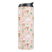 Sneeuwman Ice Cream Cones kerstpatroon Thermosbeker (Gedraaid links)