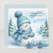 Sneeuwman Icy Blue Wonderland (Voorkant / Achterkant)