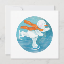 Sneeuwman IJskunstschaatser Kaart