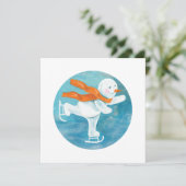 Sneeuwman IJsschaatser  Kaart (Staand voorkant)