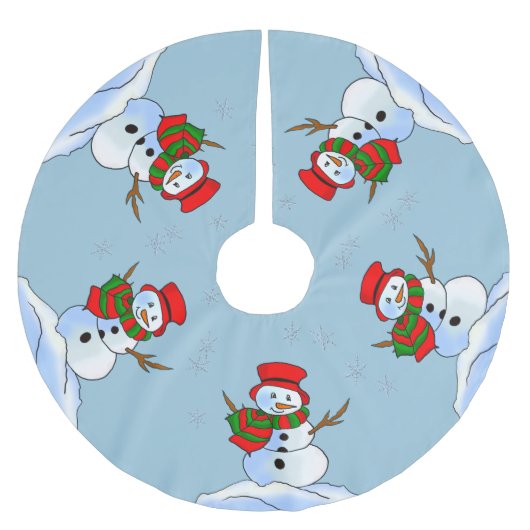 Sneeuwman ijzige kerst kerstboom rok (Voorkant)