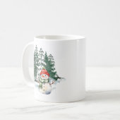 Sneeuwman in de Sneeuw Koffiemok (Voorkant links)
