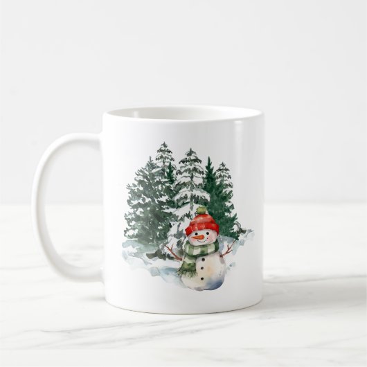 Sneeuwman in de Sneeuw Koffiemok (Links)